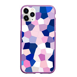 Чехол iPhone 11 Pro матовый Мозаика абстракция, цвет: 3D-фиолетовый