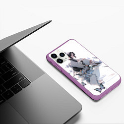 Чехол iPhone 11 Pro матовый Shinubu-tan, цвет: 3D-фиолетовый — фото 2