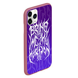 Чехол iPhone 11 Pro матовый Bring Me The Horizon Lettering, цвет: 3D-малиновый — фото 2