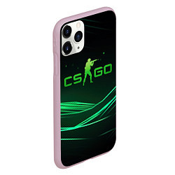 Чехол iPhone 11 Pro матовый CS GO green logo, цвет: 3D-розовый — фото 2