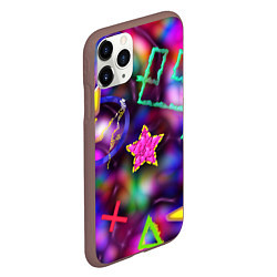 Чехол iPhone 11 Pro матовый Праздничный street-art со звёздочкой, цвет: 3D-коричневый — фото 2