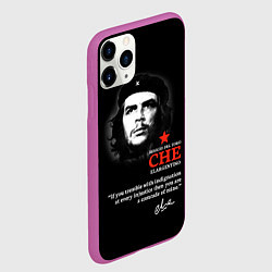 Чехол iPhone 11 Pro матовый Che Guevara автограф, цвет: 3D-фиолетовый — фото 2