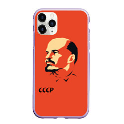 Чехол iPhone 11 Pro матовый СССР Ленин жив, цвет: 3D-светло-сиреневый