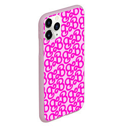 Чехол iPhone 11 Pro матовый Логотип Барби - буква B, цвет: 3D-розовый — фото 2