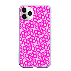 Чехол iPhone 11 Pro матовый Логотип Барби - буква B, цвет: 3D-светло-сиреневый