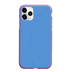 Чехол iPhone 11 Pro матовый Дождевые капли, цвет: 3D-фиолетовый