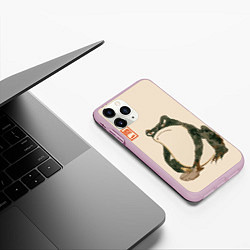 Чехол iPhone 11 Pro матовый Лягушка - Мацумото Ходжи, цвет: 3D-розовый — фото 2