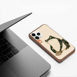 Чехол iPhone 11 Pro матовый Лягушка - Мацумото Ходжи, цвет: 3D-коричневый — фото 2