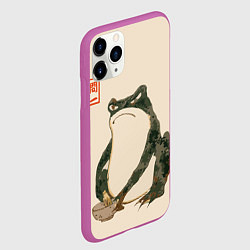 Чехол iPhone 11 Pro матовый Лягушка - Мацумото Ходжи, цвет: 3D-фиолетовый — фото 2