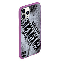 Чехол iPhone 11 Pro матовый 8452 metal band Саратов, цвет: 3D-фиолетовый — фото 2