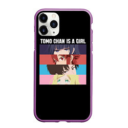 Чехол iPhone 11 Pro матовый Tomo chan Is a Girl - Аниме, цвет: 3D-фиолетовый