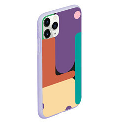 Чехол iPhone 11 Pro матовый Современный авангард, цвет: 3D-светло-сиреневый — фото 2