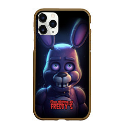 Чехол iPhone 11 Pro матовый Bonnie FNAF, цвет: 3D-коричневый