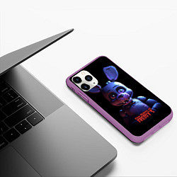 Чехол iPhone 11 Pro матовый Злой Бонни, цвет: 3D-фиолетовый — фото 2