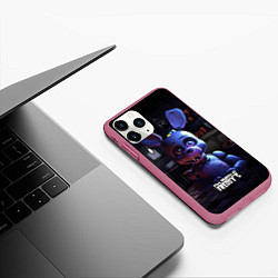 Чехол iPhone 11 Pro матовый Злой Бонни, цвет: 3D-малиновый — фото 2