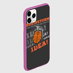 Чехол iPhone 11 Pro матовый Взрывная идея, цвет: 3D-фиолетовый — фото 2