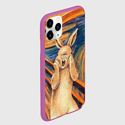 Чехол iPhone 11 Pro матовый Картина Крик - кролик, цвет: 3D-фиолетовый — фото 2