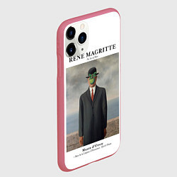 Чехол iPhone 11 Pro матовый Рене Магритт - Сын человеческий, цвет: 3D-малиновый — фото 2