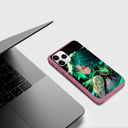 Чехол iPhone 11 Pro матовый Адепт Сяо и внутренняя сила - Genhsin impact, цвет: 3D-малиновый — фото 2