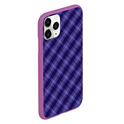 Чехол iPhone 11 Pro матовый Синий тартан, цвет: 3D-фиолетовый — фото 2