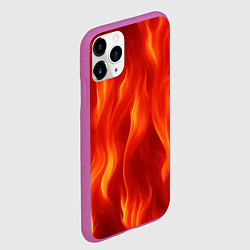 Чехол iPhone 11 Pro матовый Огонь рыжий, цвет: 3D-фиолетовый — фото 2