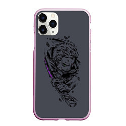 Чехол iPhone 11 Pro матовый One Piece - Roronoa Zoro, цвет: 3D-розовый