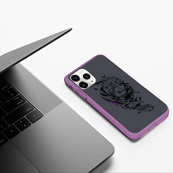 Чехол iPhone 11 Pro матовый One Piece - Roronoa Zoro, цвет: 3D-фиолетовый — фото 2