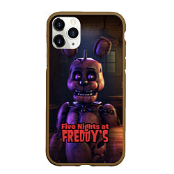 Чехол iPhone 11 Pro матовый Five Nights at Freddys Bonnie, цвет: 3D-коричневый