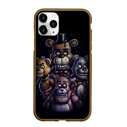 Чехол iPhone 11 Pro матовый Five Nights at Freddys, цвет: 3D-коричневый