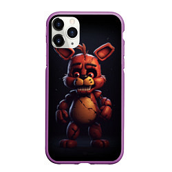 Чехол iPhone 11 Pro матовый Маленький Фредди, цвет: 3D-фиолетовый