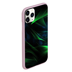 Чехол iPhone 11 Pro матовый Dark green background, цвет: 3D-розовый — фото 2