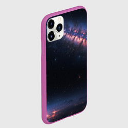 Чехол iPhone 11 Pro матовый Млечный путь в звездном небе, цвет: 3D-фиолетовый — фото 2