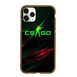 Чехол iPhone 11 Pro матовый CSGO green logo, цвет: 3D-коричневый