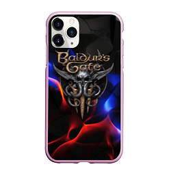 Чехол iPhone 11 Pro матовый Baldurs Gate 3 blue red fire, цвет: 3D-розовый