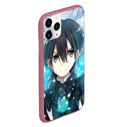 Чехол iPhone 11 Pro матовый Sword Art Online Кадзуто Киригая, цвет: 3D-малиновый — фото 2