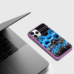 Чехол iPhone 11 Pro матовый Виртуальный мир, цвет: 3D-фиолетовый — фото 2