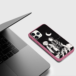 Чехол iPhone 11 Pro матовый Троица из Клинок рассекающий демонов, цвет: 3D-малиновый — фото 2