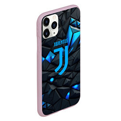 Чехол iPhone 11 Pro матовый Blue logo Juventus, цвет: 3D-розовый — фото 2