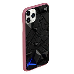 Чехол iPhone 11 Pro матовый Черная объемная текстура, цвет: 3D-малиновый — фото 2