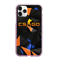 Чехол iPhone 11 Pro матовый CSGO orange style, цвет: 3D-розовый