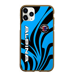 Чехол iPhone 11 Pro матовый Alpina - blue colors