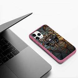 Чехол iPhone 11 Pro матовый Baldurs Gate 3 dark logo, цвет: 3D-малиновый — фото 2
