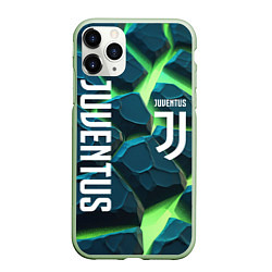 Чехол iPhone 11 Pro матовый Juventus green neon