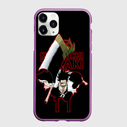 Чехол iPhone 11 Pro матовый Кенпачи Зараки - Блич, цвет: 3D-фиолетовый