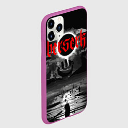 Чехол iPhone 11 Pro матовый Берсерк и закат, цвет: 3D-фиолетовый — фото 2