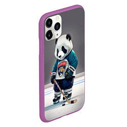 Чехол iPhone 11 Pro матовый Panda striker of the Florida Panthers, цвет: 3D-фиолетовый — фото 2