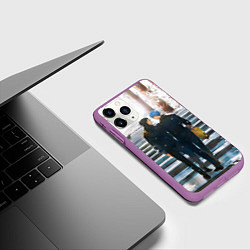 Чехол iPhone 11 Pro матовый Годжо и Гетто - Магическая битва, цвет: 3D-фиолетовый — фото 2