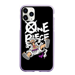 Чехол iPhone 11 Pro матовый One piece - gear 5 luffy, цвет: 3D-светло-сиреневый