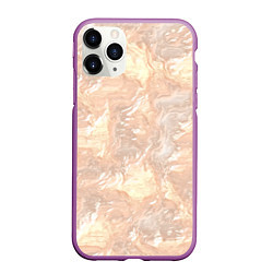 Чехол iPhone 11 Pro матовый Бежевый вихрь, цвет: 3D-фиолетовый