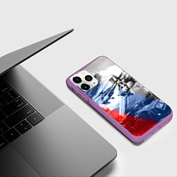 Чехол iPhone 11 Pro матовый Армия РФ, цвет: 3D-фиолетовый — фото 2